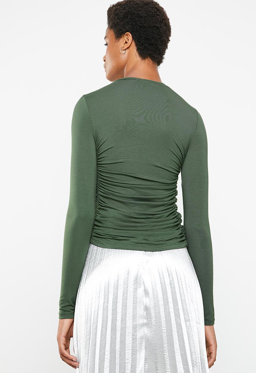 Superbalist - Ruched detail top - khaki green