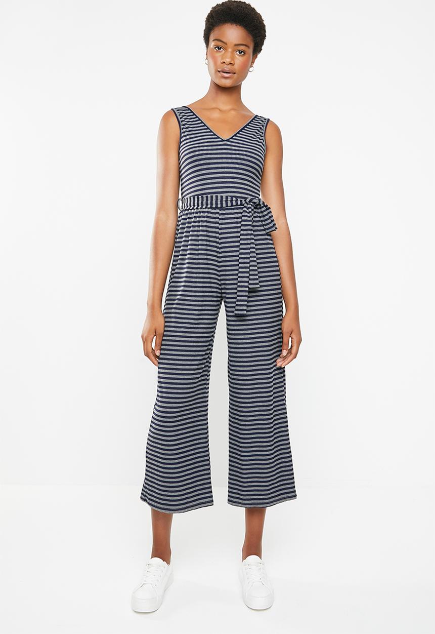 Superbalist - Rib knit jumpsuit - navy & grey 