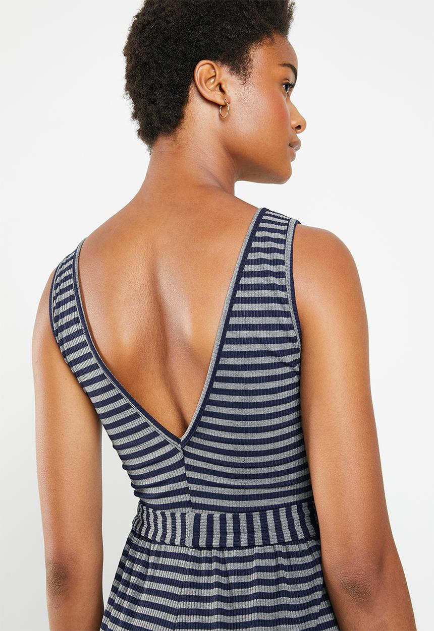 Superbalist - Rib knit jumpsuit - navy & grey 