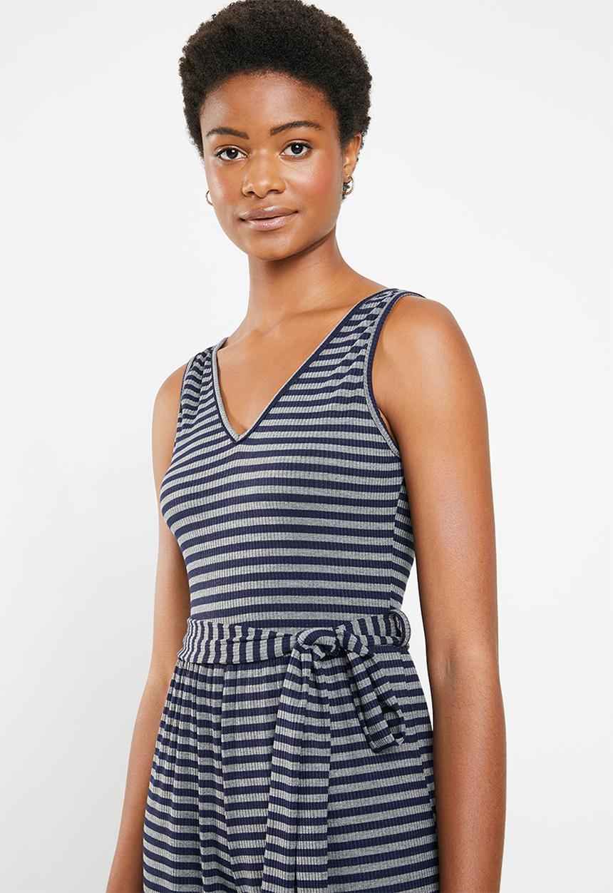 Superbalist - Rib knit jumpsuit - navy & grey 