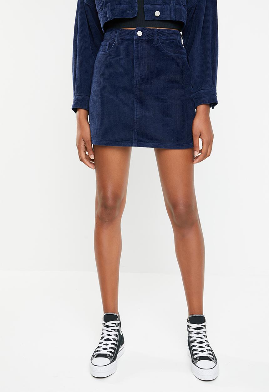 Missguided - A line cord skirt - navy