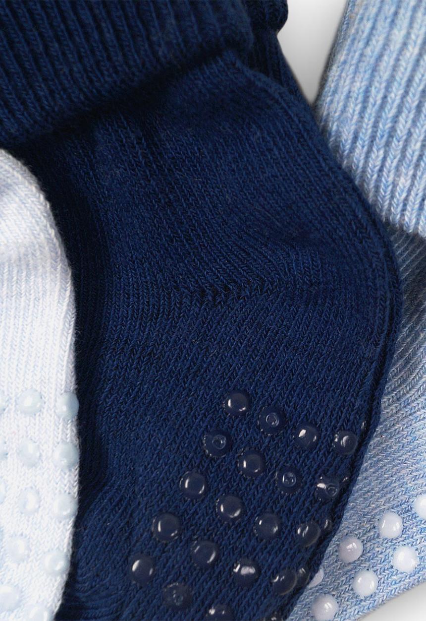 MINOTI - 3 Pack turned down ankle socks - blue