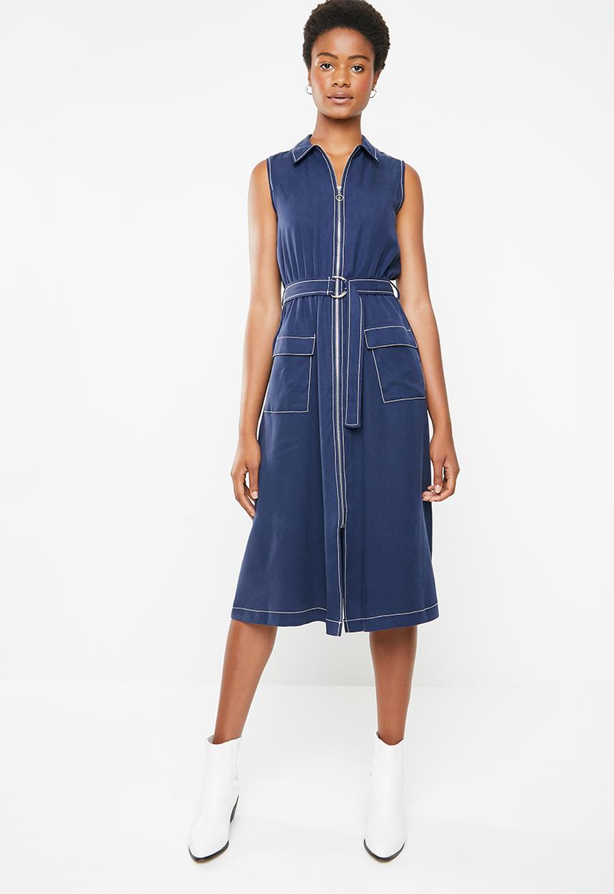 Superbalist - Tencel utility formal dress - navy