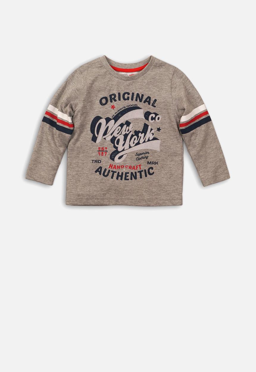 MINOTI - New York long sleeve top - grey
