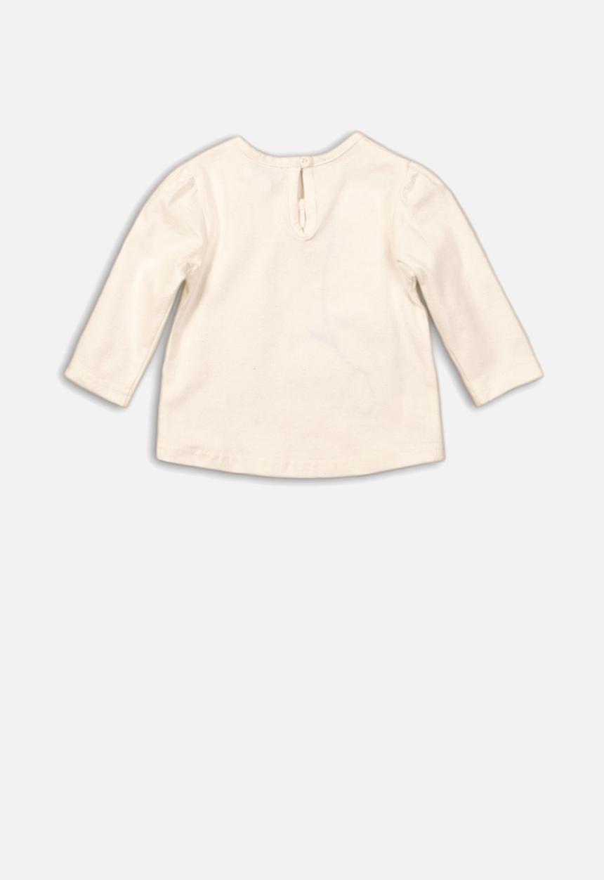 MINOTI - 2 piece long sleeve top & tutu set - cream & grey