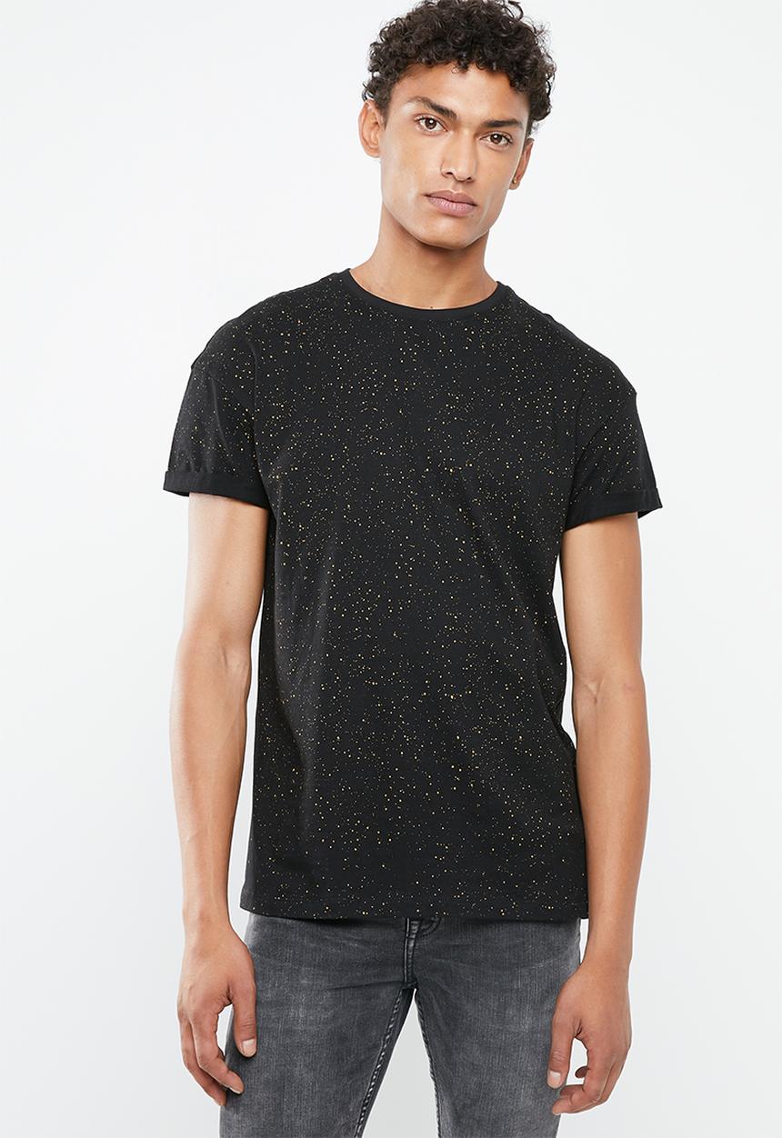 New Look - Spray wash short sleeve tee - black