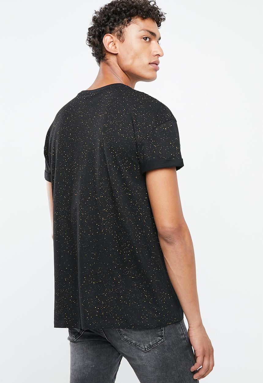 New Look - Spray wash short sleeve tee - black