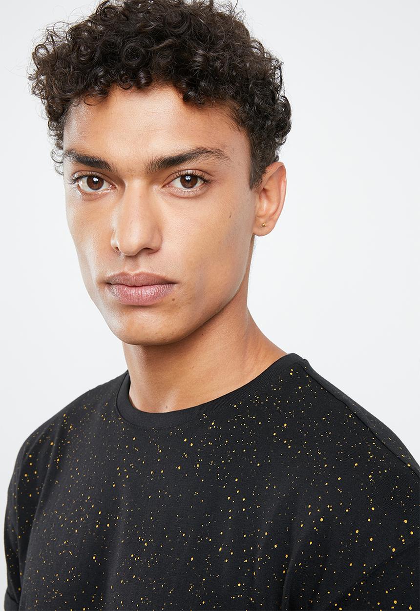 New Look - Spray wash short sleeve tee - black