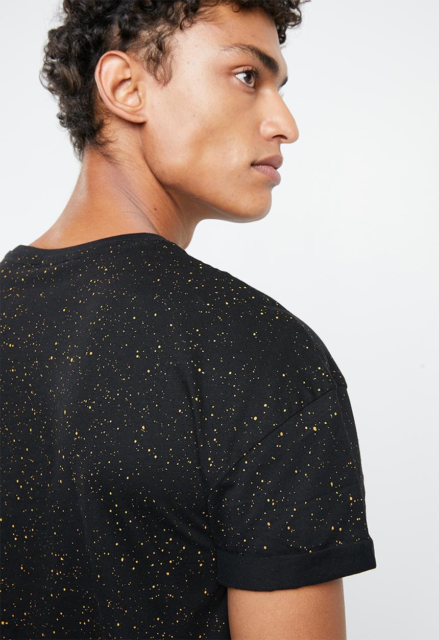 New Look - Spray wash short sleeve tee - black