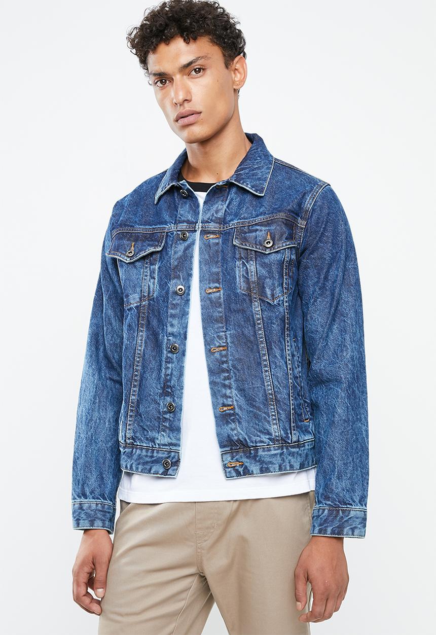 Superbalist - Fashion Slim Denim Trucker Jacket - blue