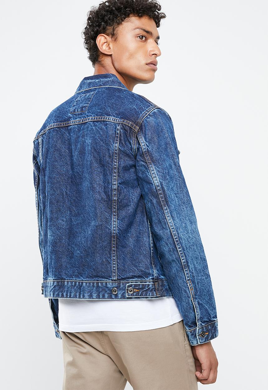 Superbalist - Fashion Slim Denim Trucker Jacket - blue