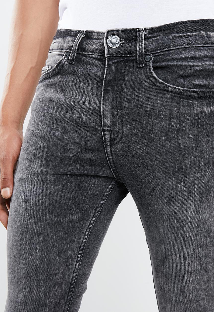 New Look - Dirty wash skinny jean - black