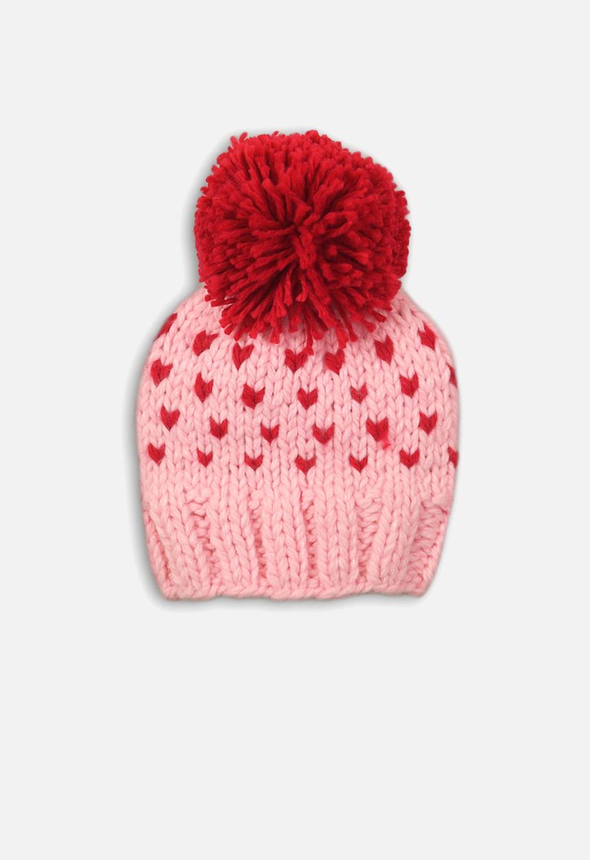 MINOTI - Girls knitted hat - pink & red