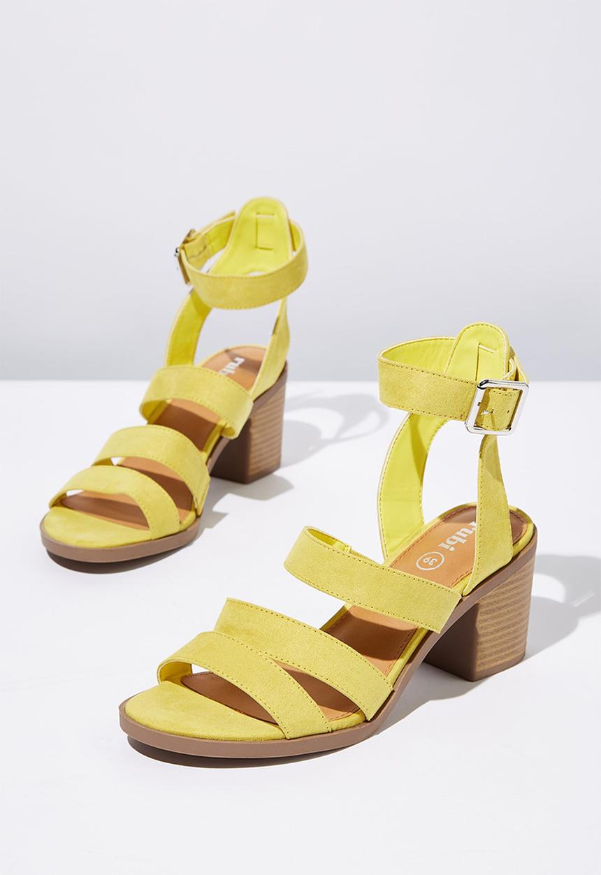 Cotton On - Faux leather stack heel - yellow