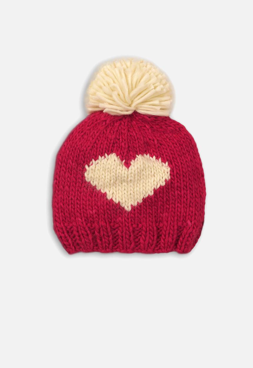 MINOTI - Knitted hat - pink & cream