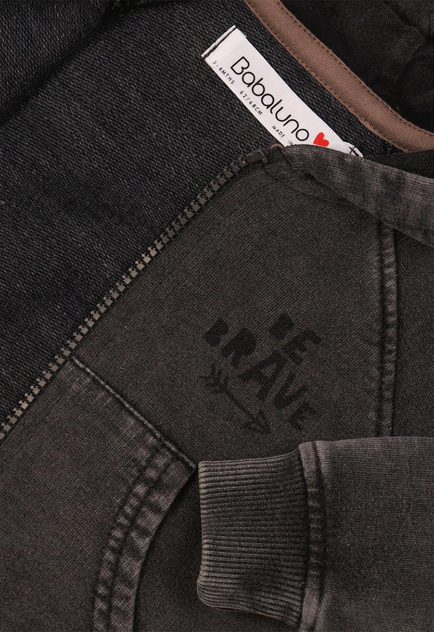 MINOTI - Fleece zip thru - grey