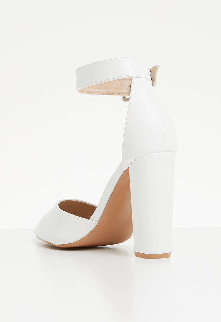 Superbalist - Farrah ankle strap heel - white