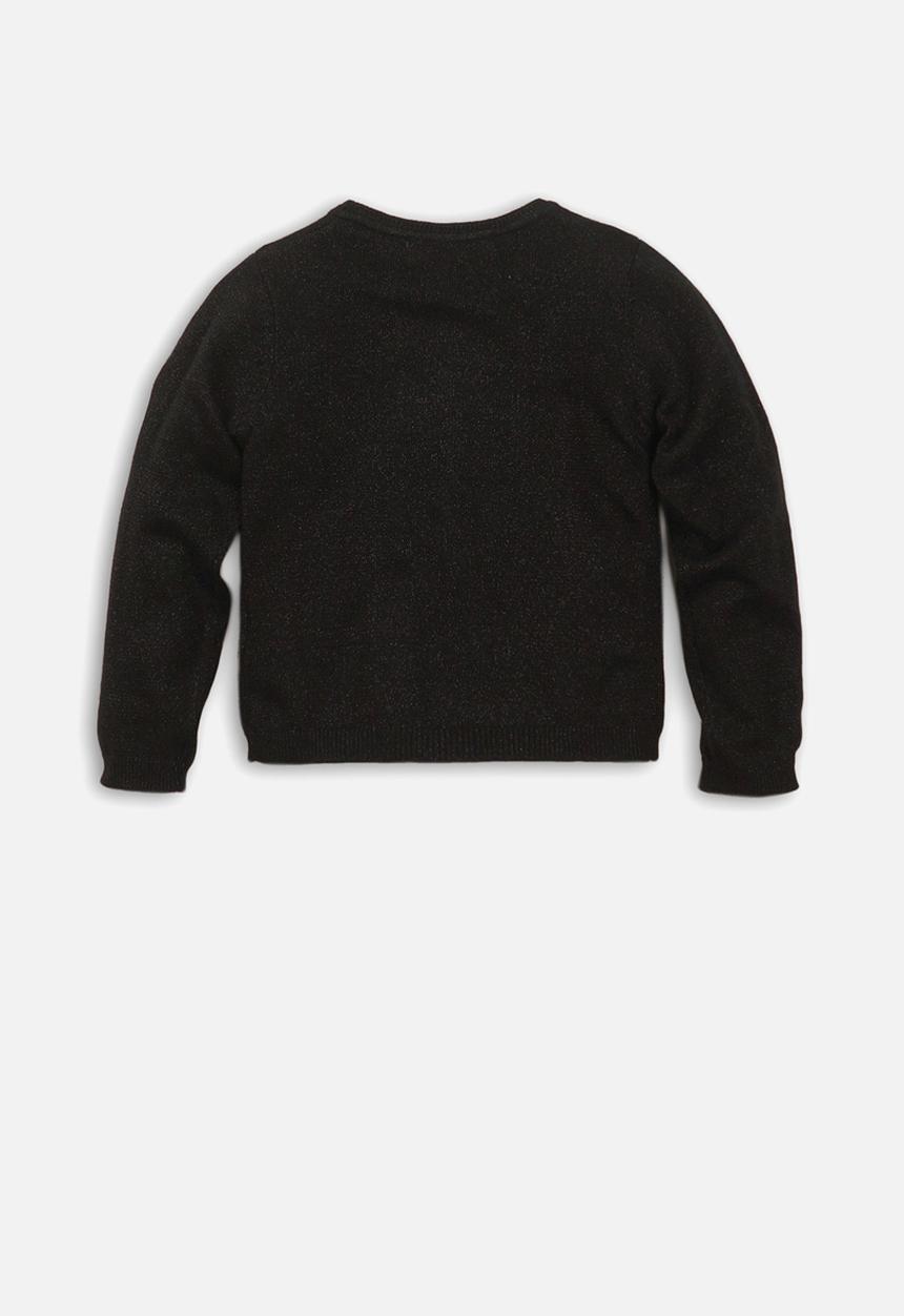 MINOTI - Lurex basic cardigan - black