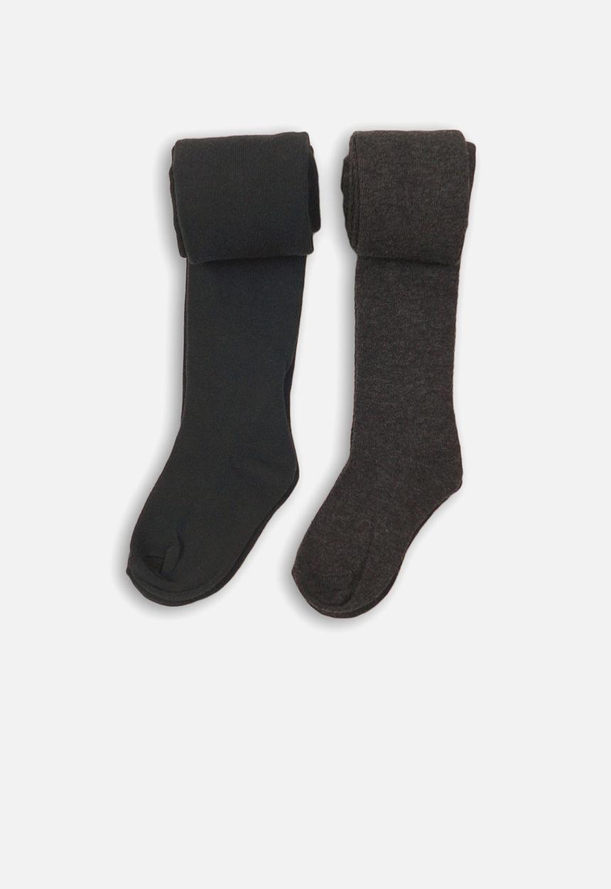 MINOTI - 2 pack tights - charcoal & grey 