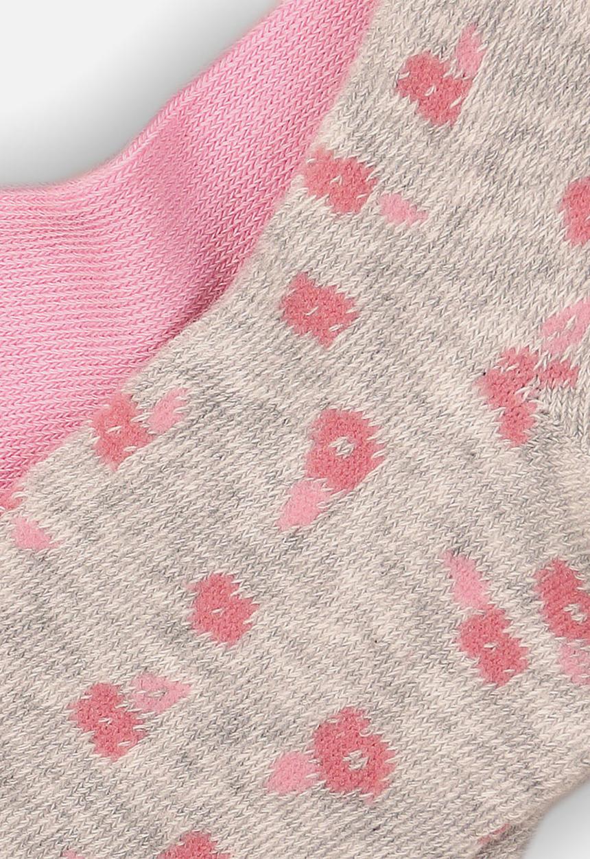 MINOTI - 2 pack bamboo tights - pink & grey