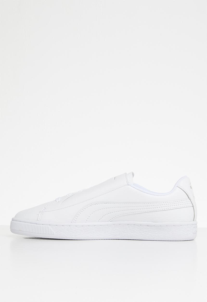 PUMA - Basket Crush Emboss - Puma white-Puma silver