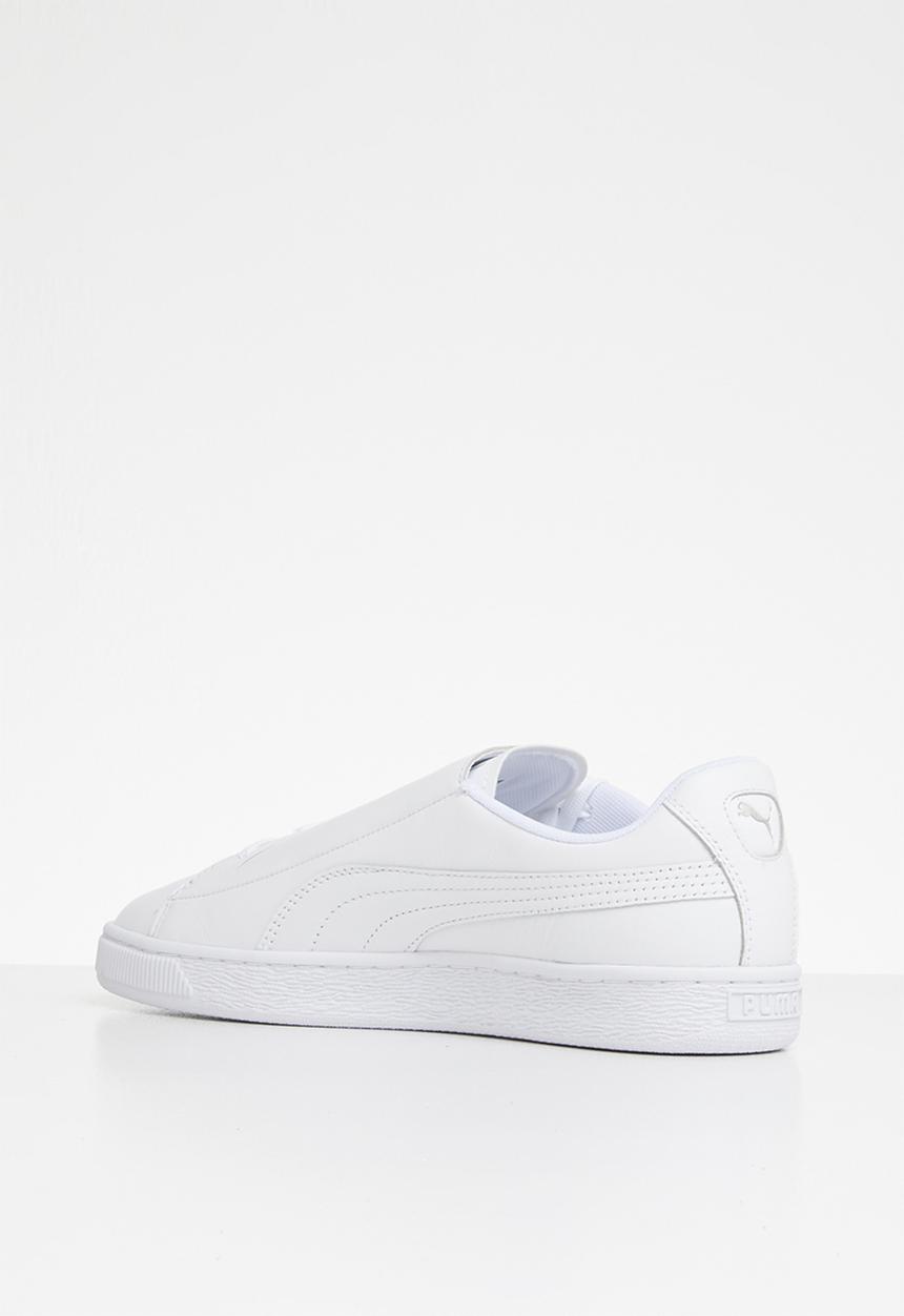 PUMA - Basket Crush Emboss - Puma white-Puma silver