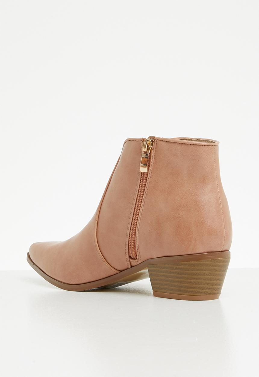Jada - Cowboy pointed ankle boot - pink