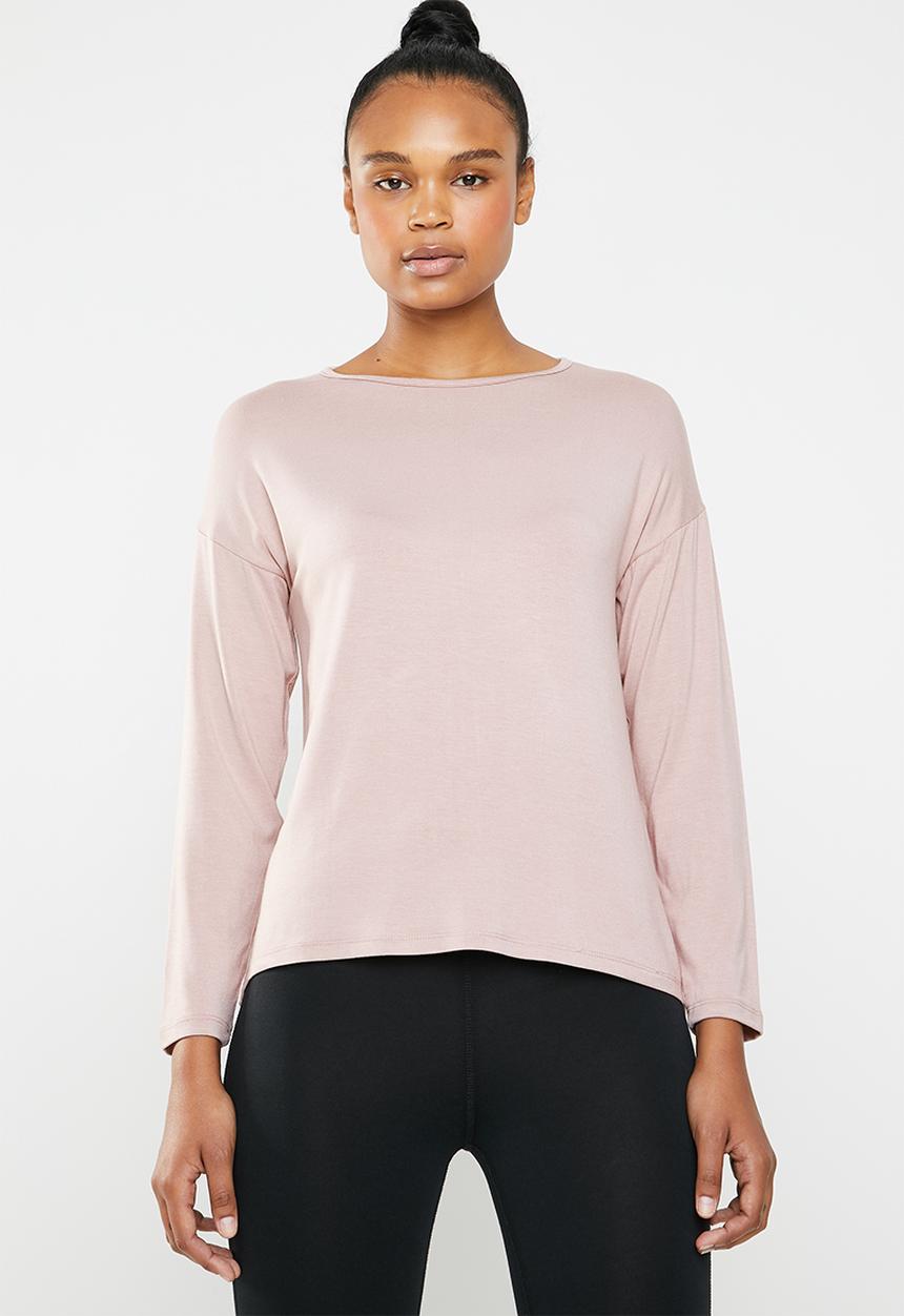 Superbalist - Drop shoulder long sleeve top - dusty pink