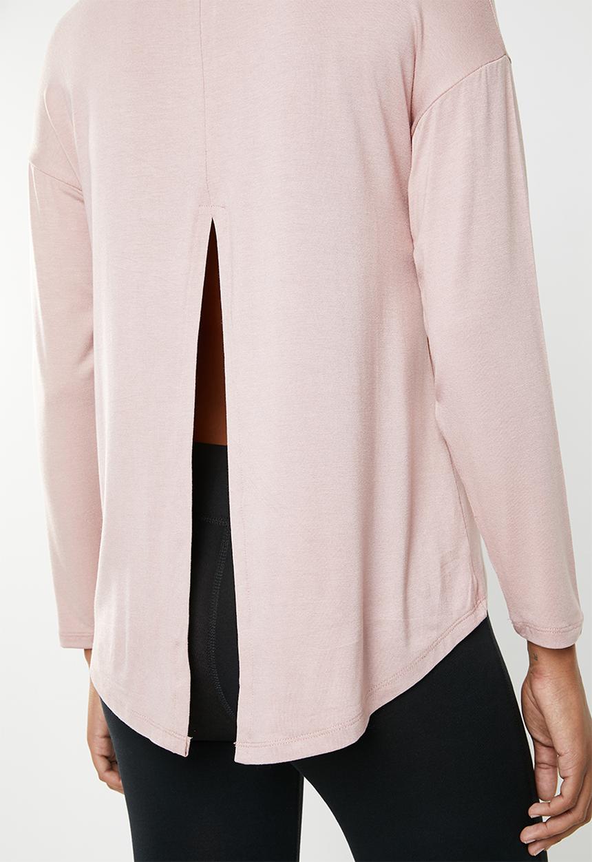 Superbalist - Drop shoulder long sleeve top - dusty pink