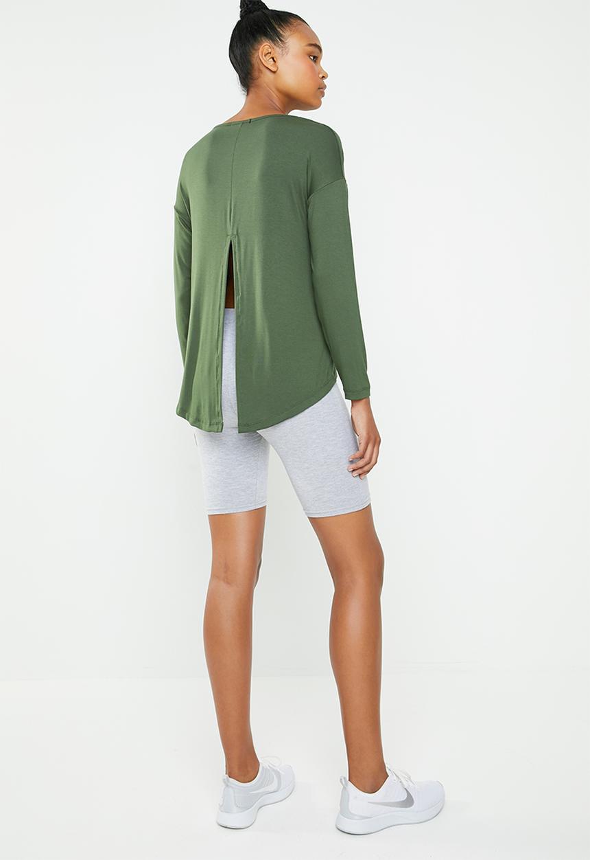 Superbalist - Drop shoulder long sleeve top - green 