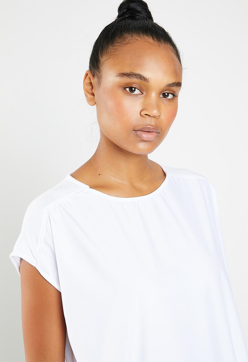 Superbalist - Combo fabric tee - white 