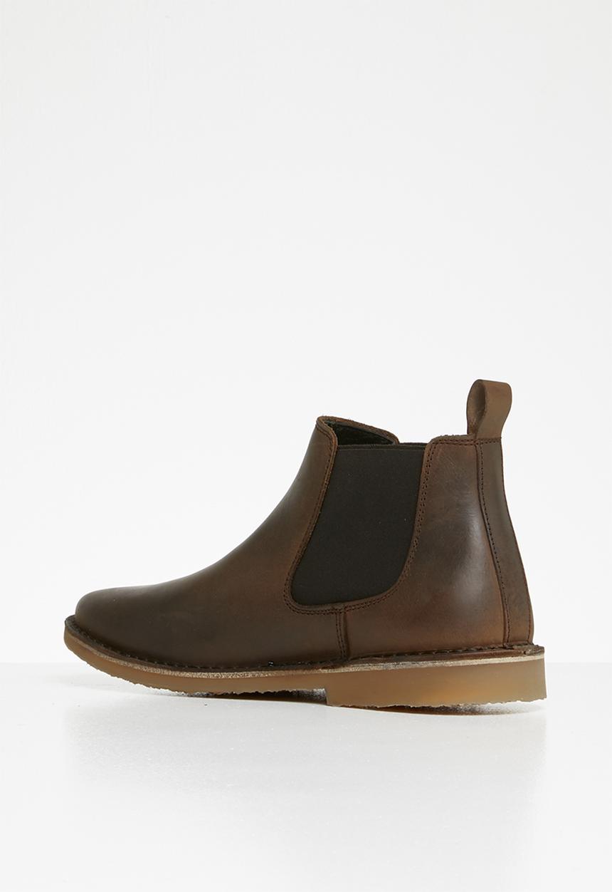 Jack & Jones - Leo leather chelsea - brown