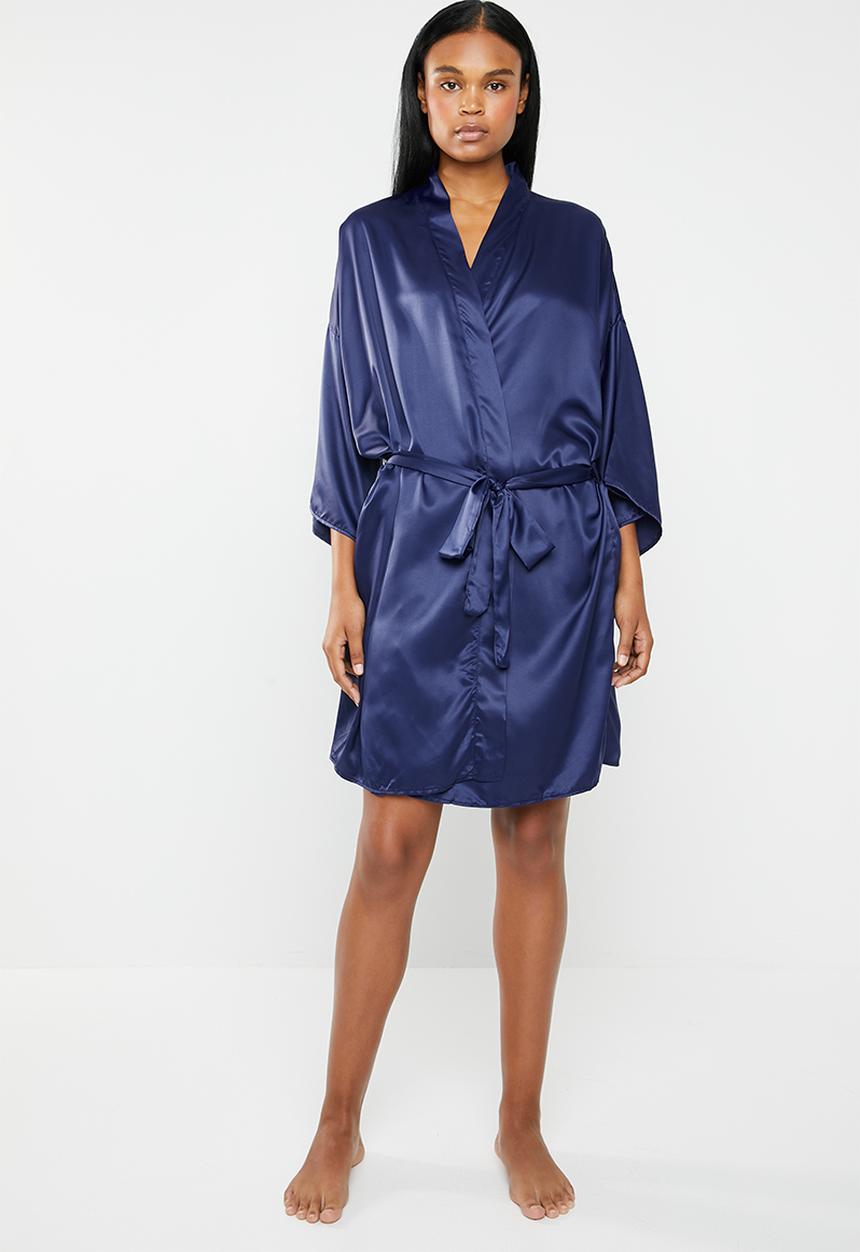 edit - Vintage kimono gown - navy