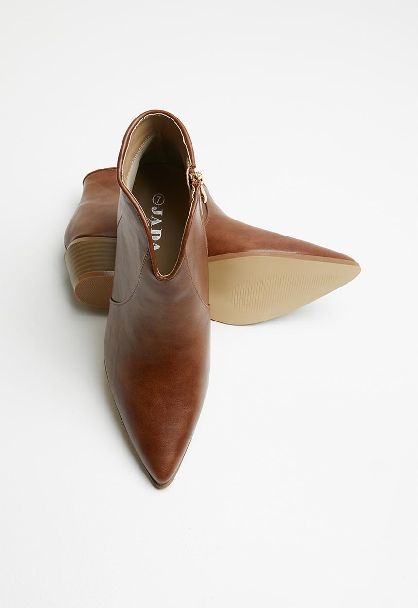 Jada - Cowboy pointed ankle boot - brown