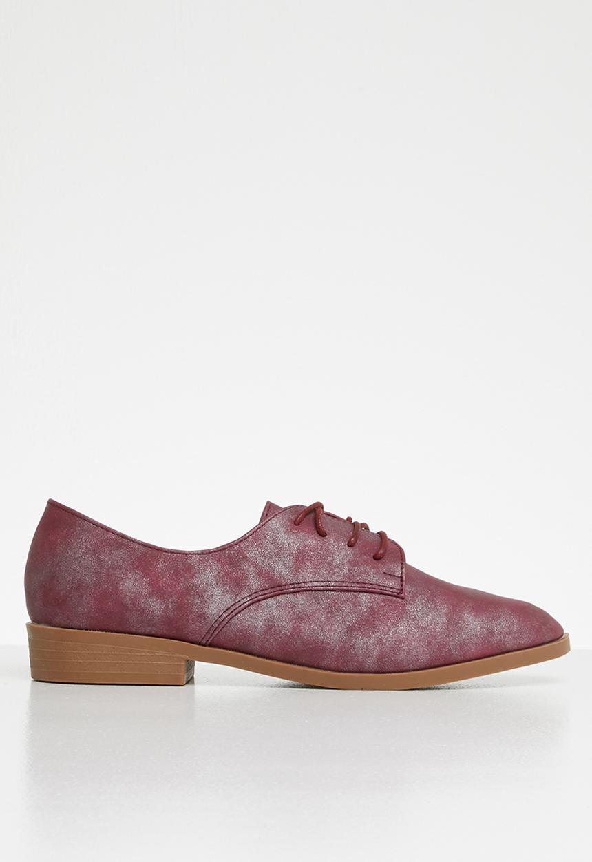 Butterfly Feet - Adalynn brogue - burgundy