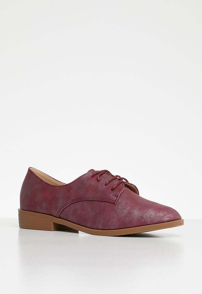 Butterfly Feet - Adalynn brogue - burgundy