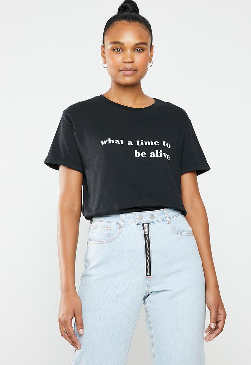 Superbalist - Graphic printed tee - black