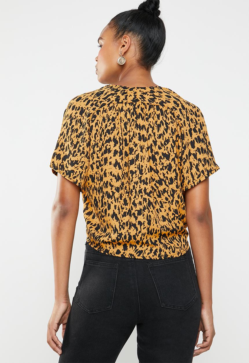 Superbalist - Tie front blouse - yellow & black 