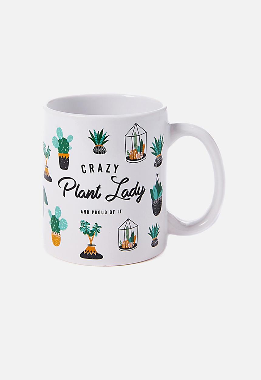Typo - Anytime mug crazy plant lady - white