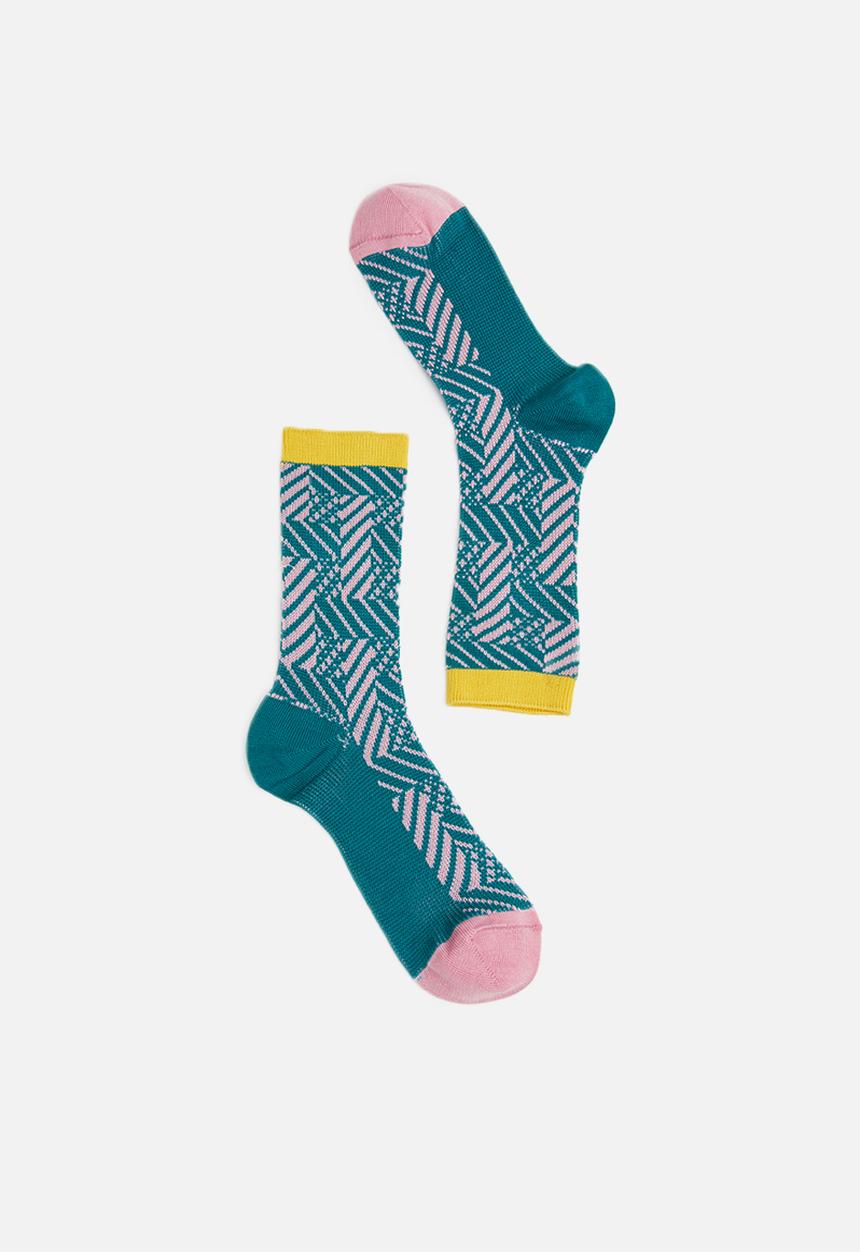 Hysteria - Greta crew socks - blue