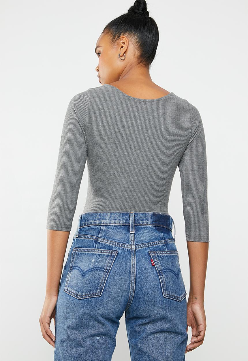 Superbalist - 2 Pack 3/4 sleeve scoop neck bodysuit - multi 