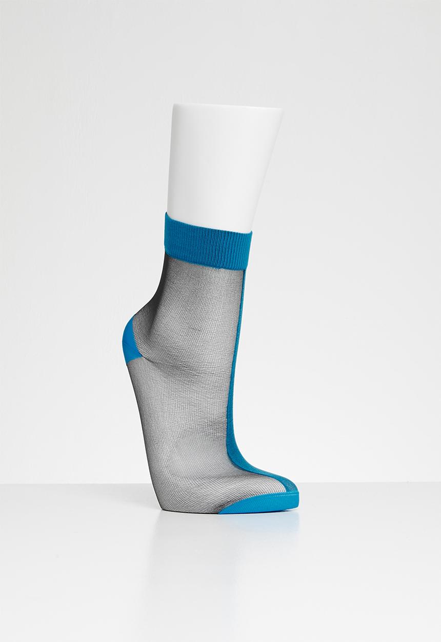 Hysteria - Flippa ankle socks - blue & black