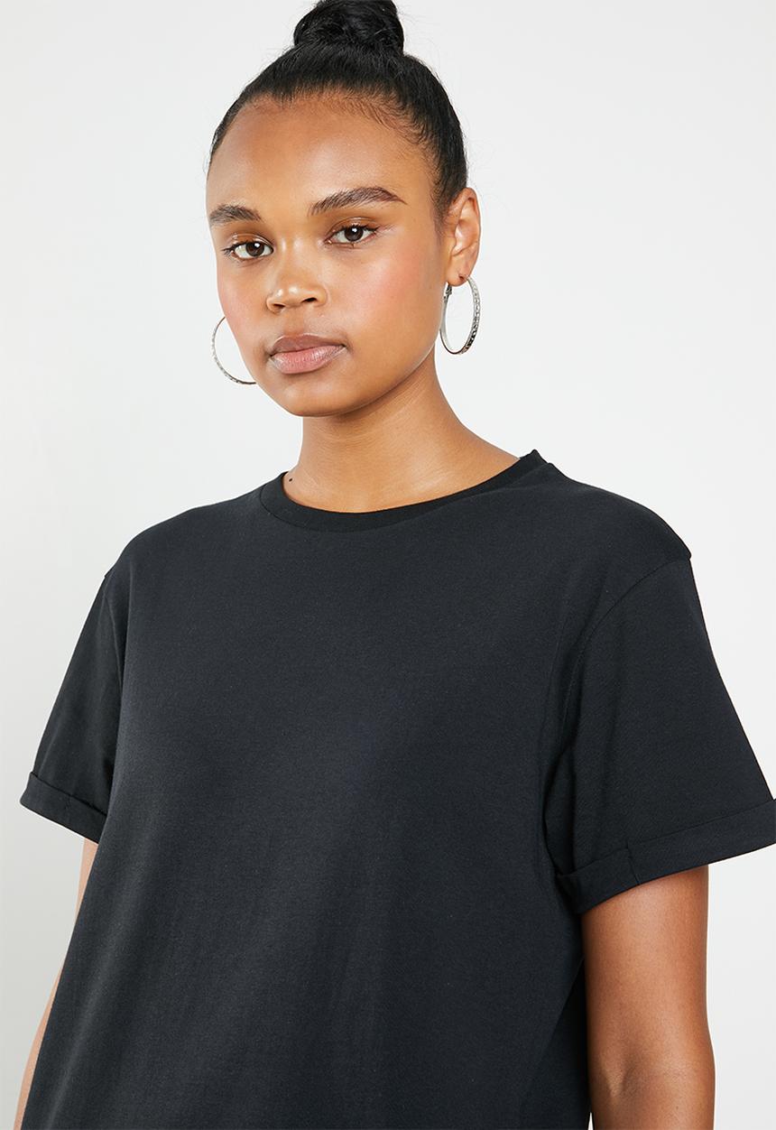 Superbalist - 2 Pack drop shoulder tee - black & white