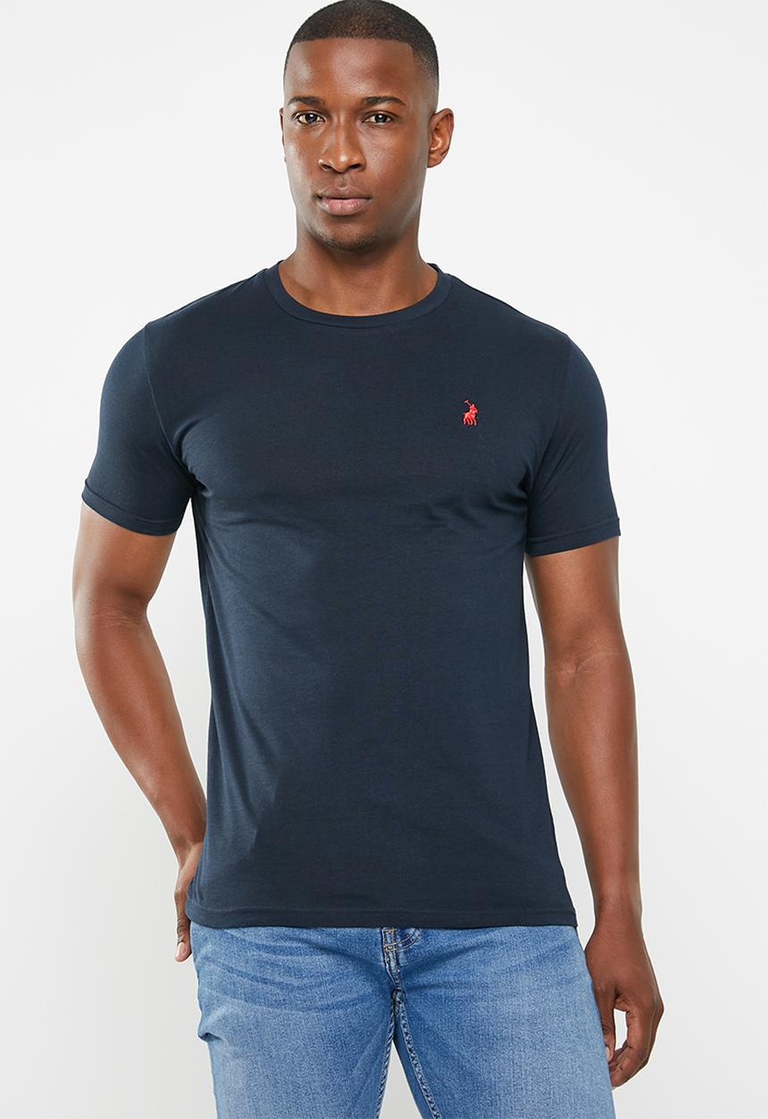 POLO - Crew neck tee - navy & red