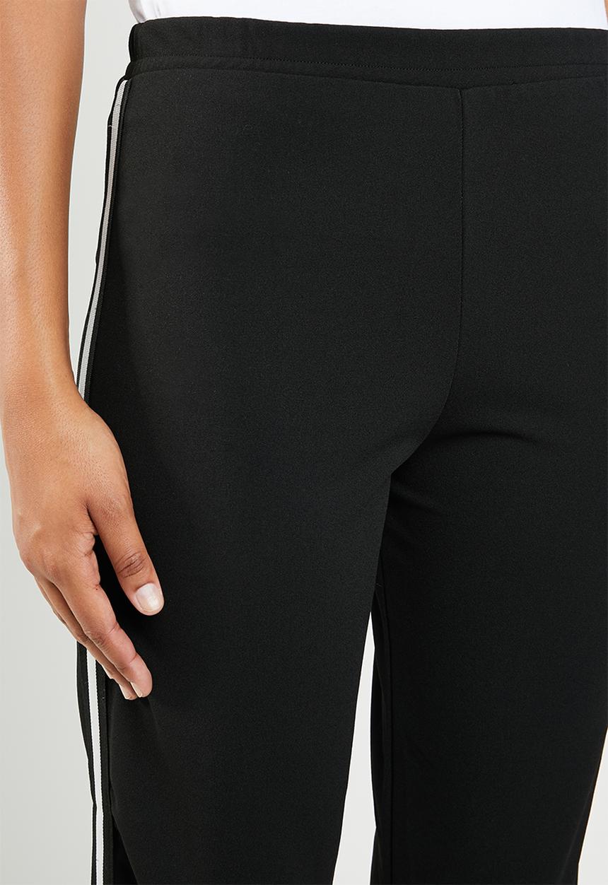 STYLE REPUBLIC - Cropped jogger - black & white