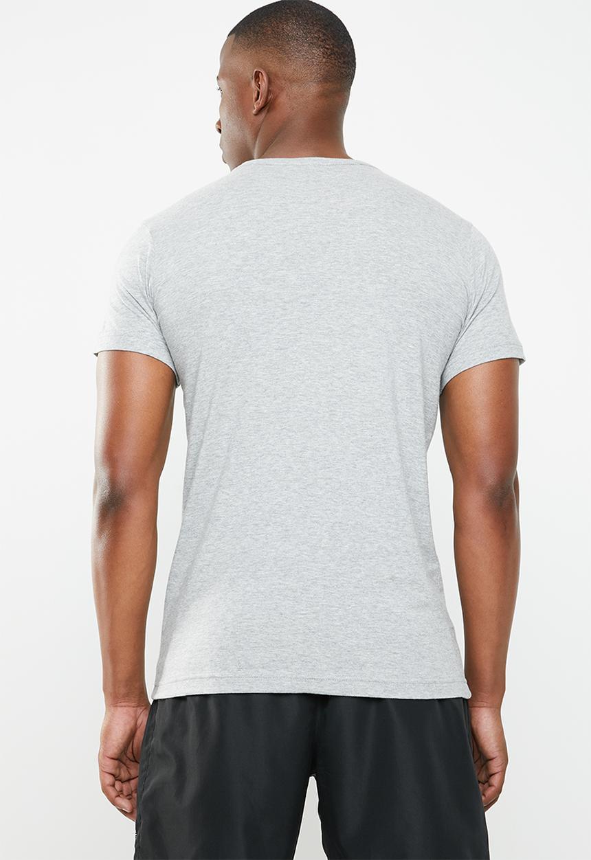 adidas Performance - V- neck short sleeve tee - grey
