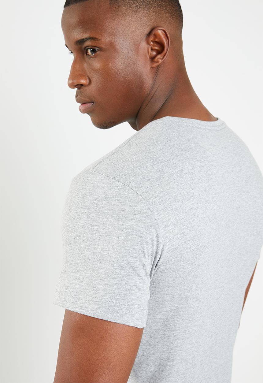 adidas Performance - V- neck short sleeve tee - grey