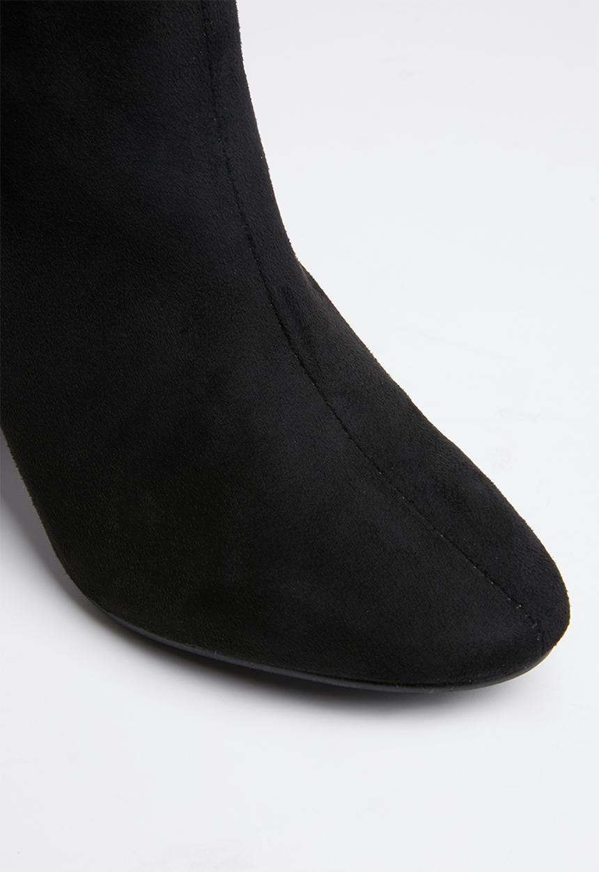 Public Desire - Bronte round block heel ankle boot - black