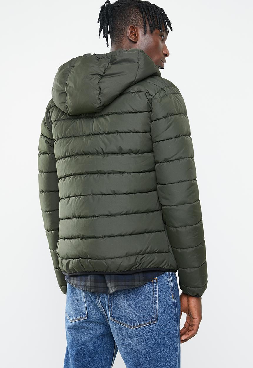 New Look - Hooded puffer jacket -  green 