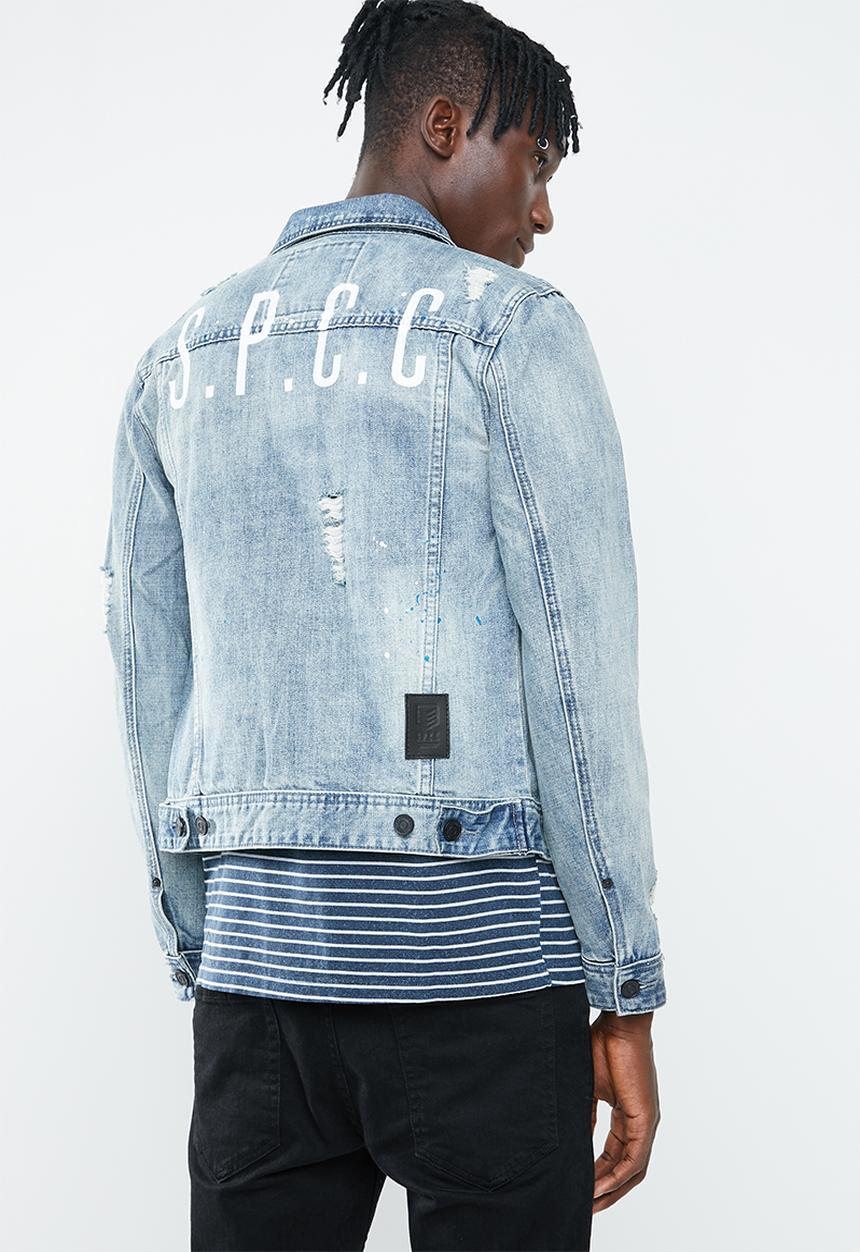 S.P.C.C - Denim jacket with back print - blue 